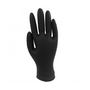 R  rękawice   NITRYLOWE czarne S